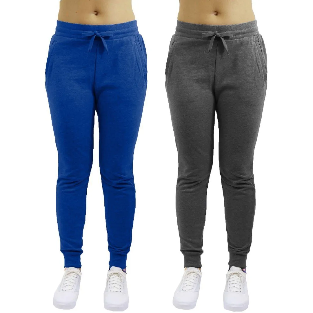 2-Pack: Galaxy By Harvic Women's Heavyweight Fleece-Lined Joggers