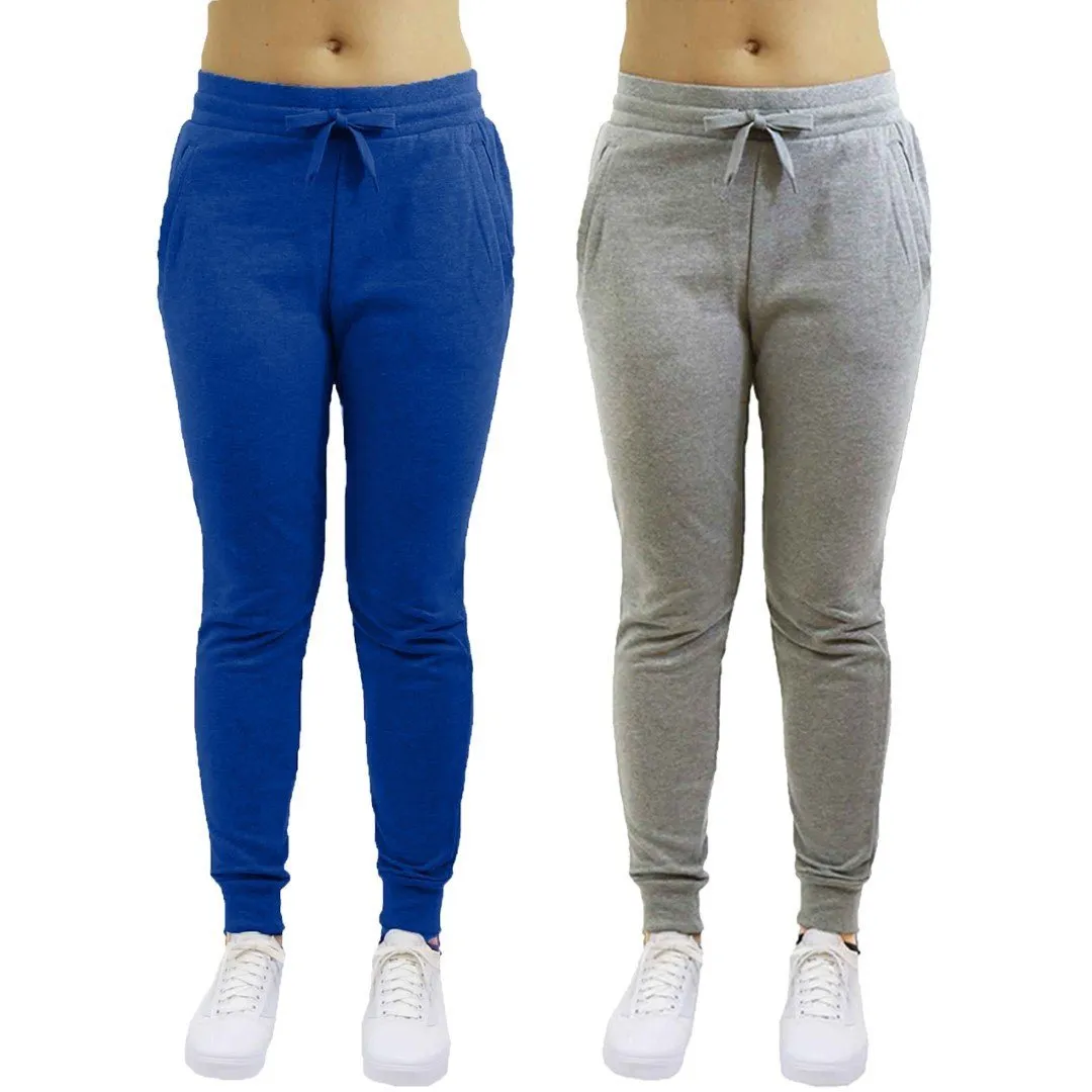 2-Pack: Galaxy By Harvic Women's Heavyweight Fleece-Lined Joggers