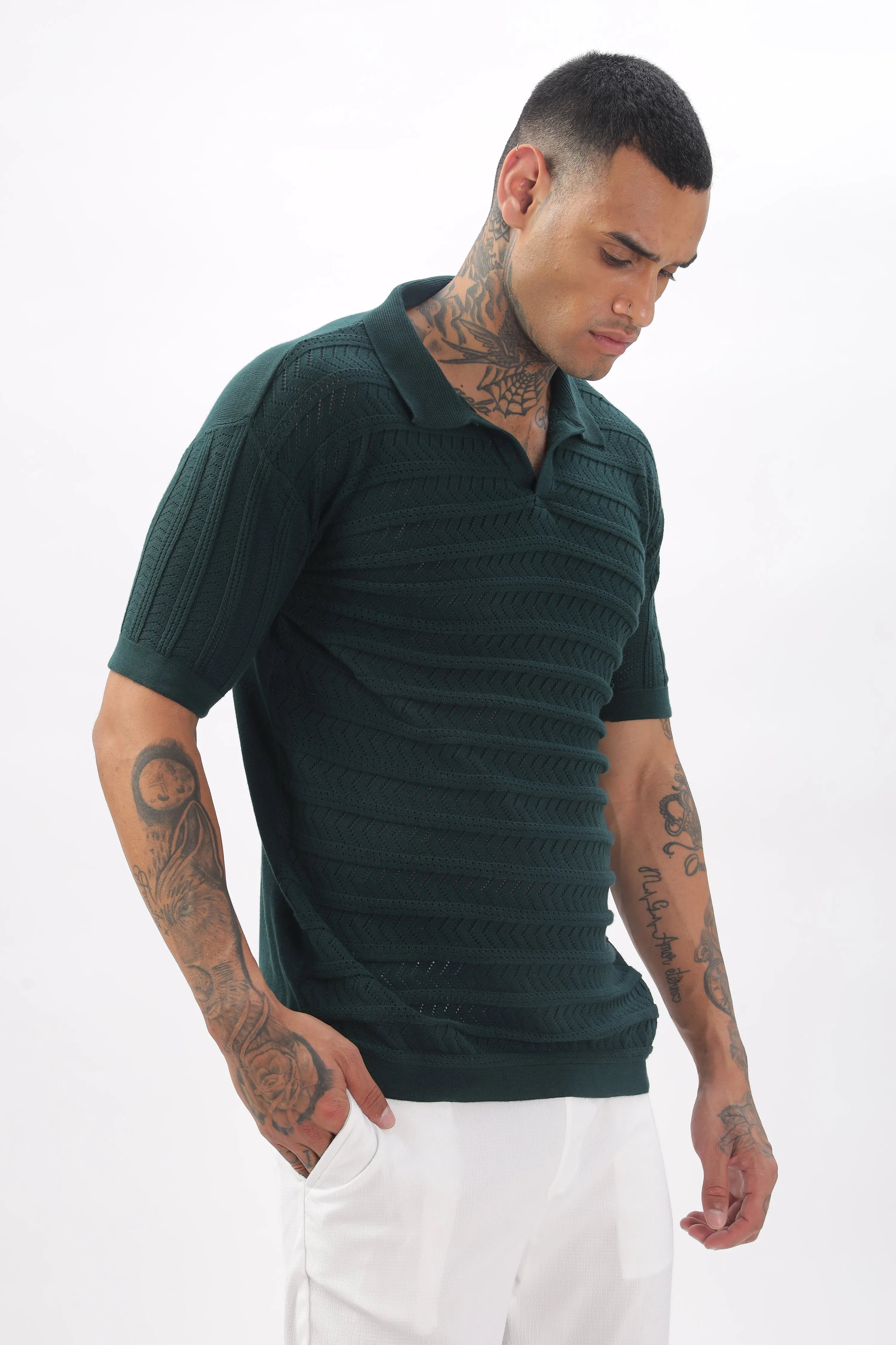 Chevron Classic Green Polo T-shirt