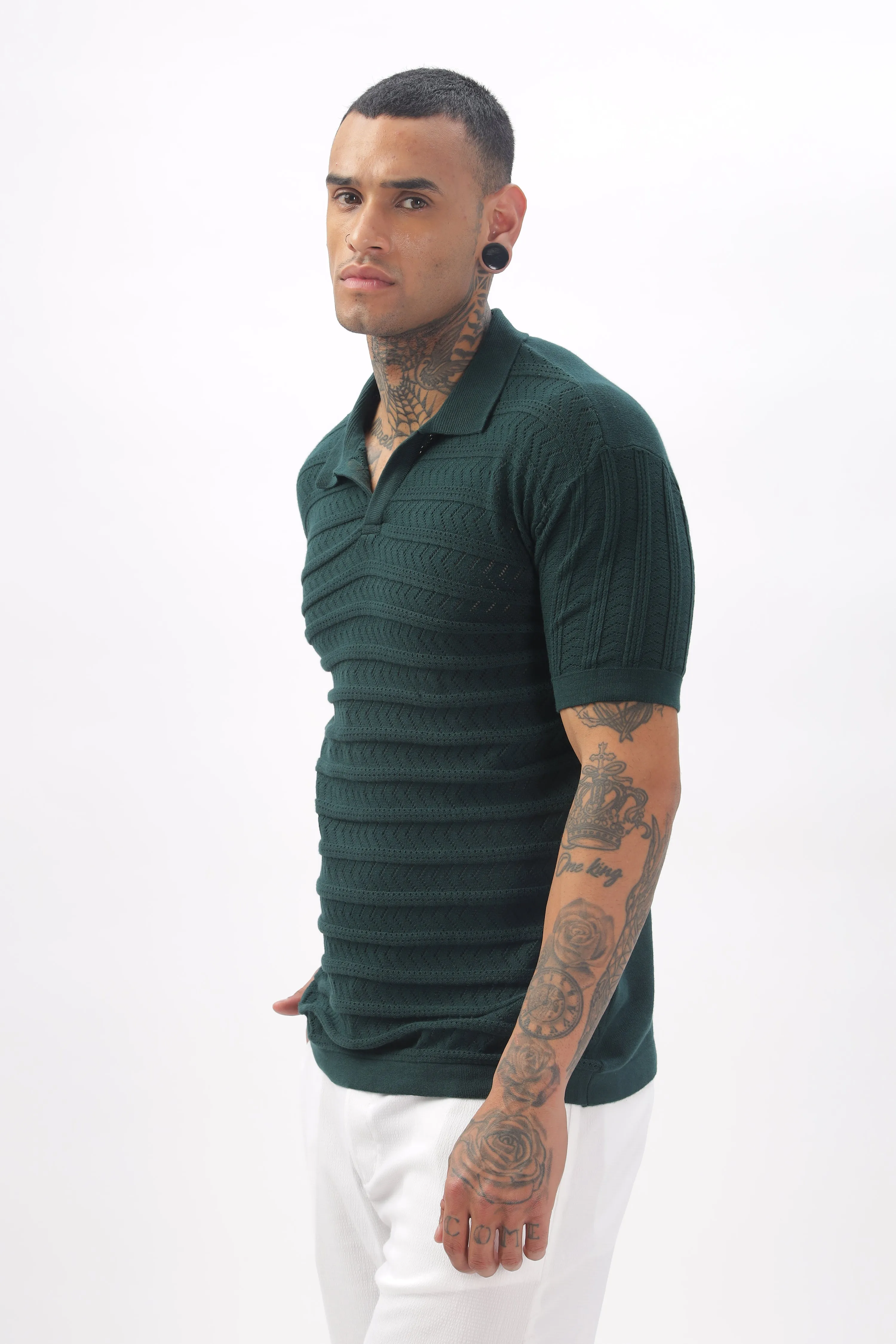 Chevron Classic Green Polo T-shirt