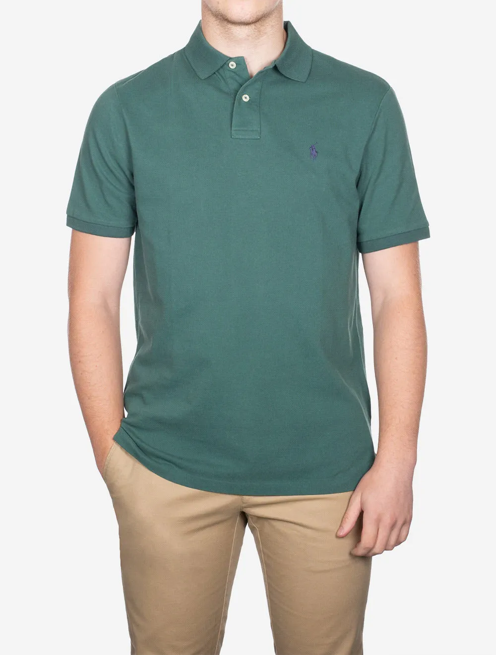 Classic Fit Polo Tartan Green