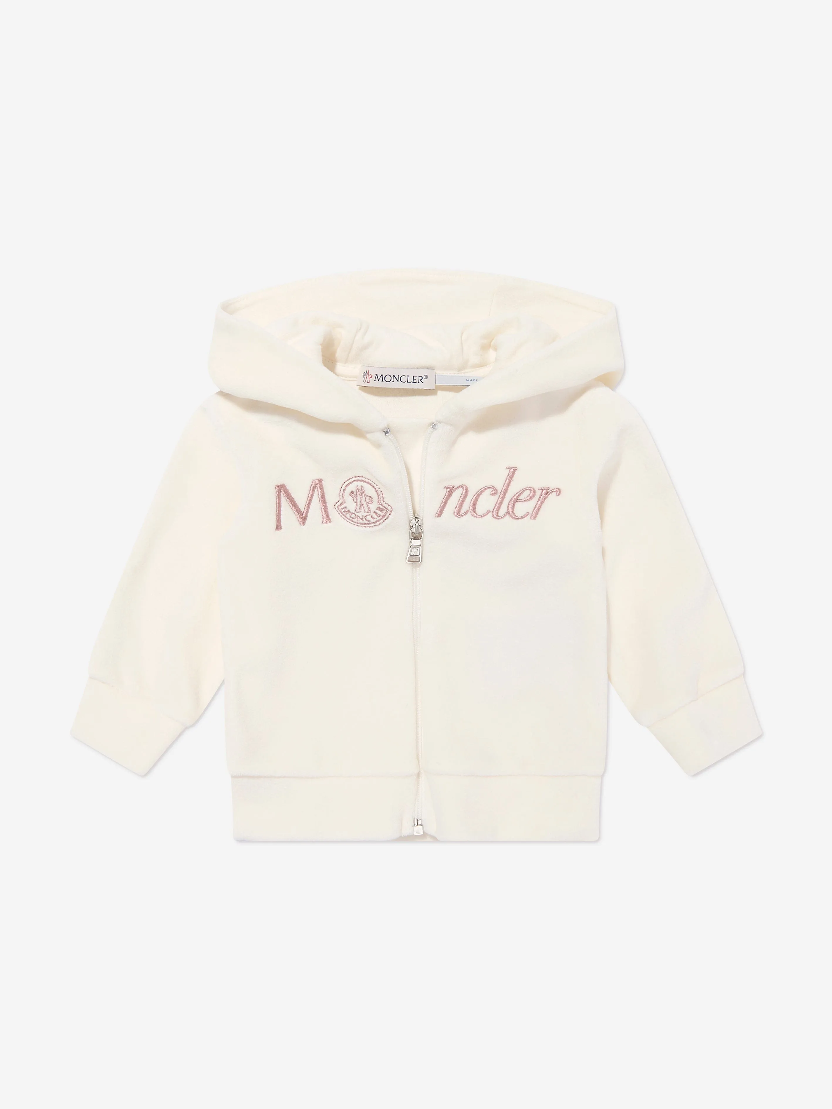 Moncler Enfant Baby Girls Logo Tracksuit in Ivory