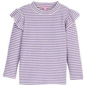 Sadie Top - Lilac Sparkle Stripe